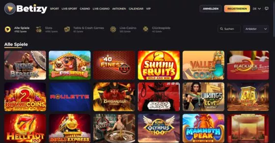 Betizy Casino-Spielautomaten