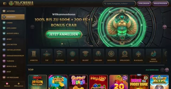 Offizielle Website von Talismania Casino