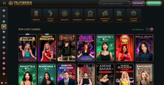 Talismania Live-Kasino