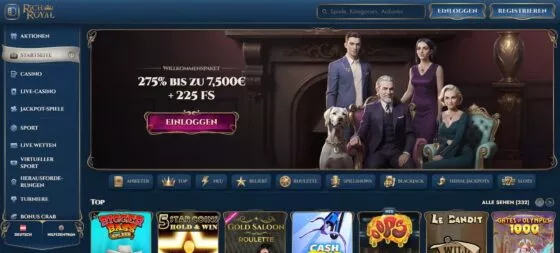 Offizielle Website von Rich Royal Casino