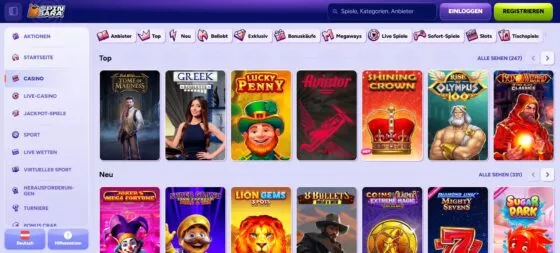 Spinbara Casino-Spielautomaten