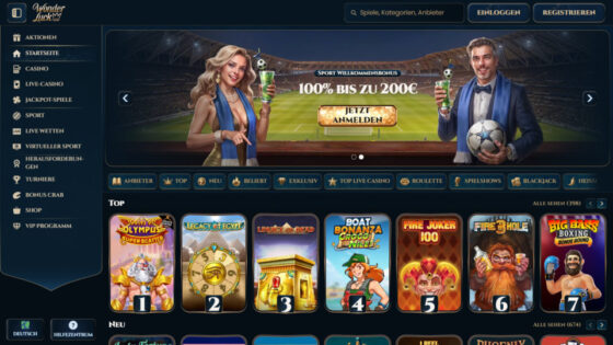 Wonderluck hauptseite