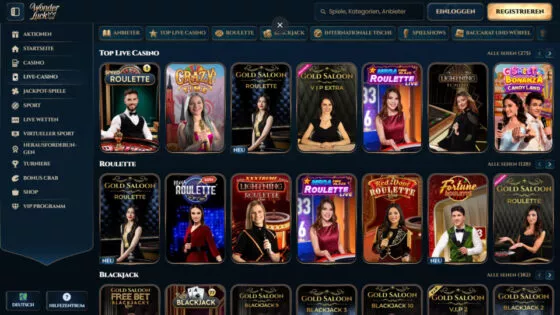 Wonderluck Live-Casino