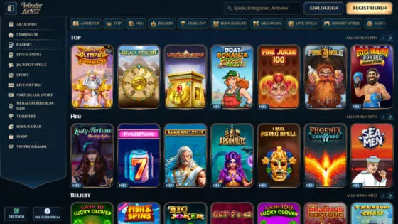 Wonderluck Casino-Spielautomaten