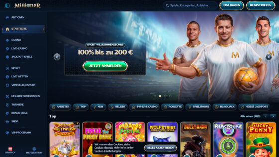 Millioner Hauptseite