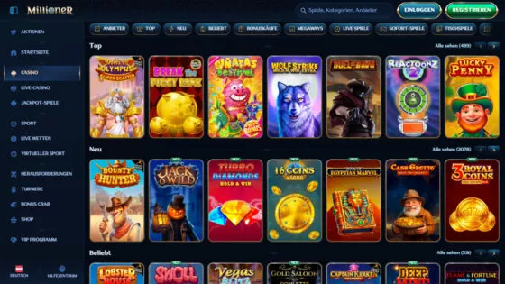 Millioner Casino-Spielautomaten