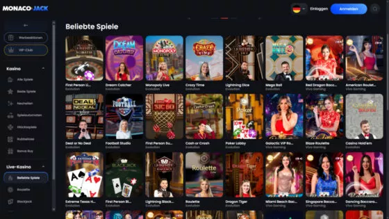 MonacoJack Live-Casino