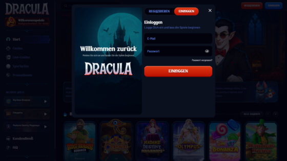Dracula Anmeldung
