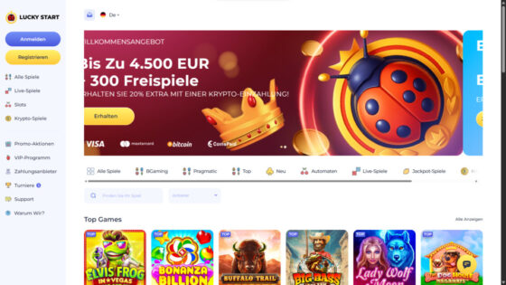 Lucky Start Hauptseite