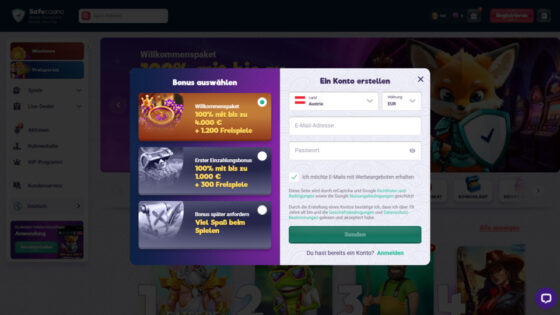 Safecasino Anmeldung