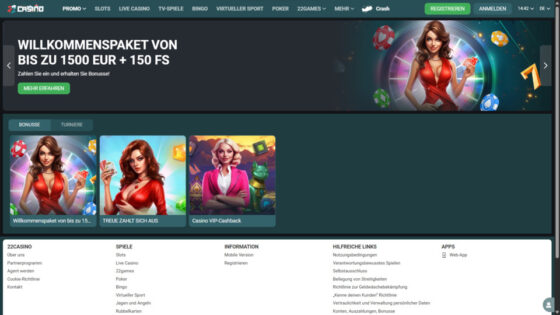 22casino Förderung