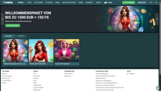 22casino Casino-Aktionen