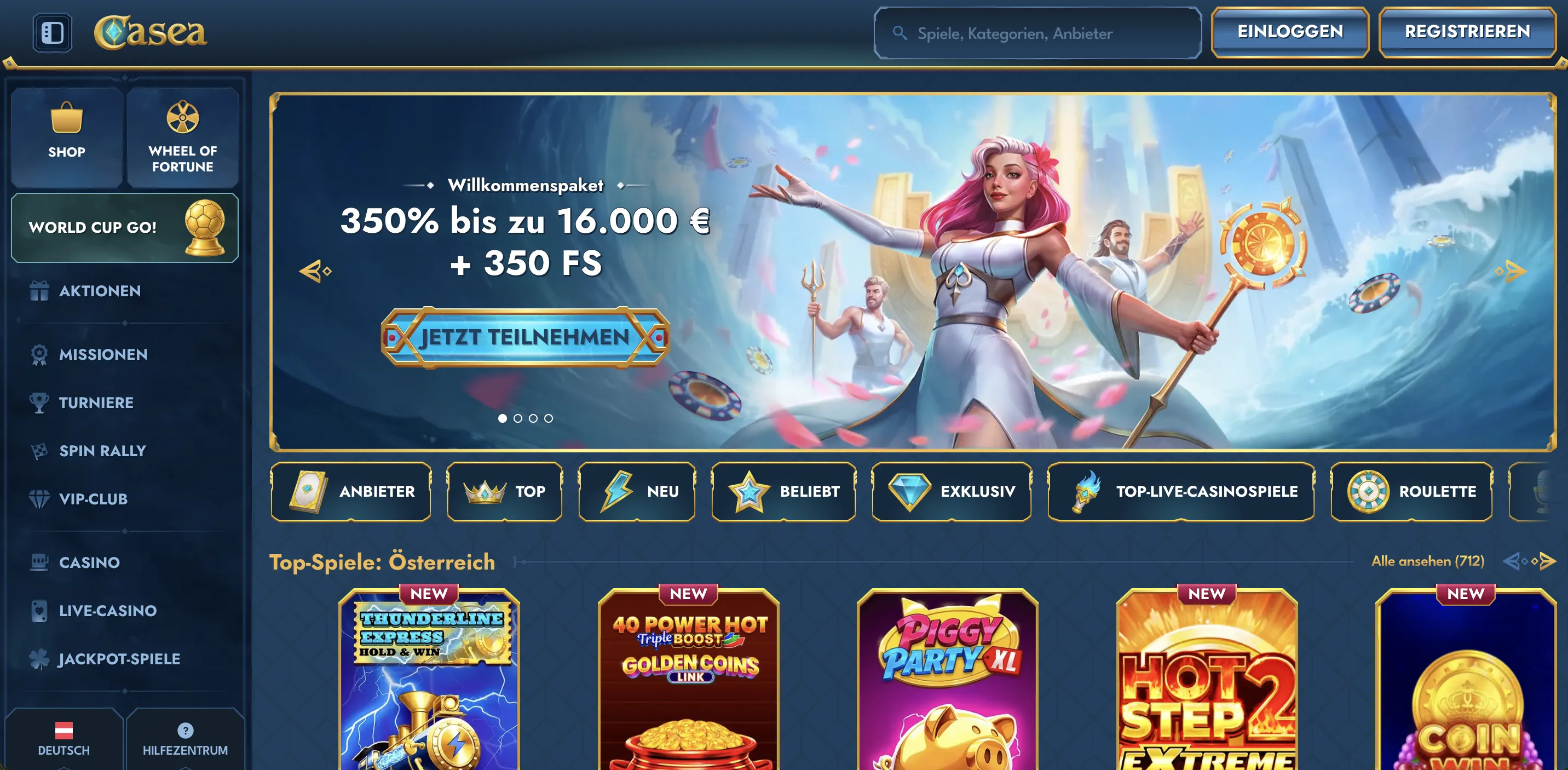 Casea Casino online in Österreich